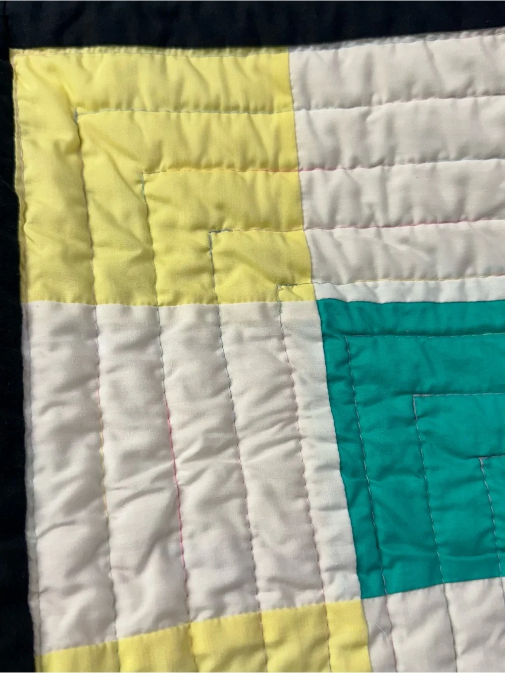 Handmade Baby Nursery Quilt Animals Rainbows & Checkered Reversible Patchwork